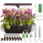 MG-15 Hydroponic Growing System Kits, Smart Indoor Garden with 24W Grow LED Light Full Spectrum, 15 Pods Herb Garden Planter Indoor Gardening for Gifts, Kitchen