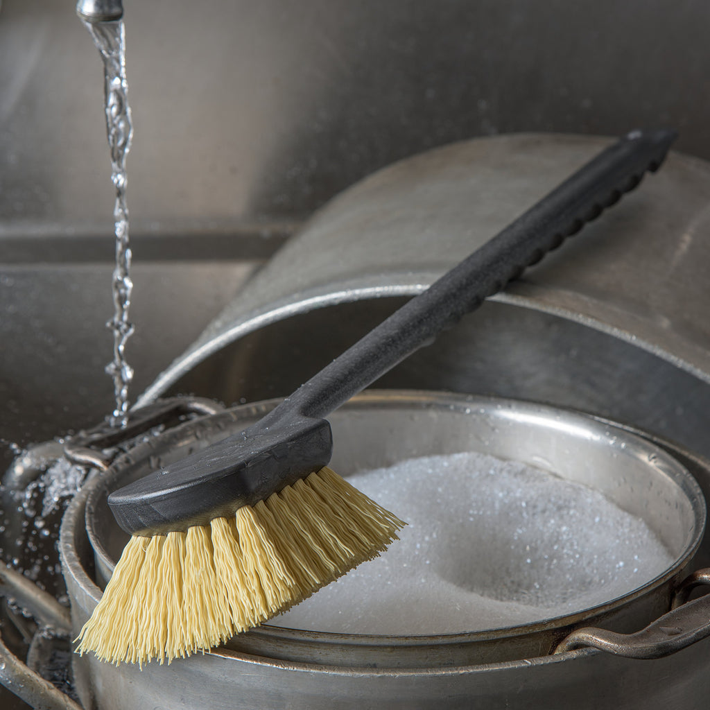 SPARTA Utility Scrub Brush, Polypropylene Bristles, 20 Inch, Black