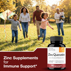Sandhu's Zinc Quercetin 120 Vegetarian Capsules (Pack of 1) | High Absorption Zink Supplements for Immunity and Seasonal Allergy | Antioxidant Immune Support for Men and Women | Easy to Swallow