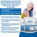 Organic Use Sodium Bicarbonate Alkaline Supplement for Alkalinity. Support Kidneys & Stomach Acid Neutralizer w/Alkaline Superfoods. Sodium Bicarbonate Powder Kidney Immune Support Antacid Sports 1LB