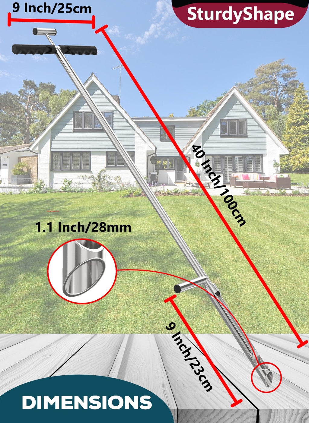 SturdyShape Soil Probe Sampler Kit (40 Inch)