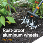 Fiskars 40"-60" Extendable Rotary Tiller Cultivator for Garden & Lawn Care