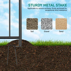 Ultym 76" W x 86" H Black Metal Garden Arbor with Planter Boxes