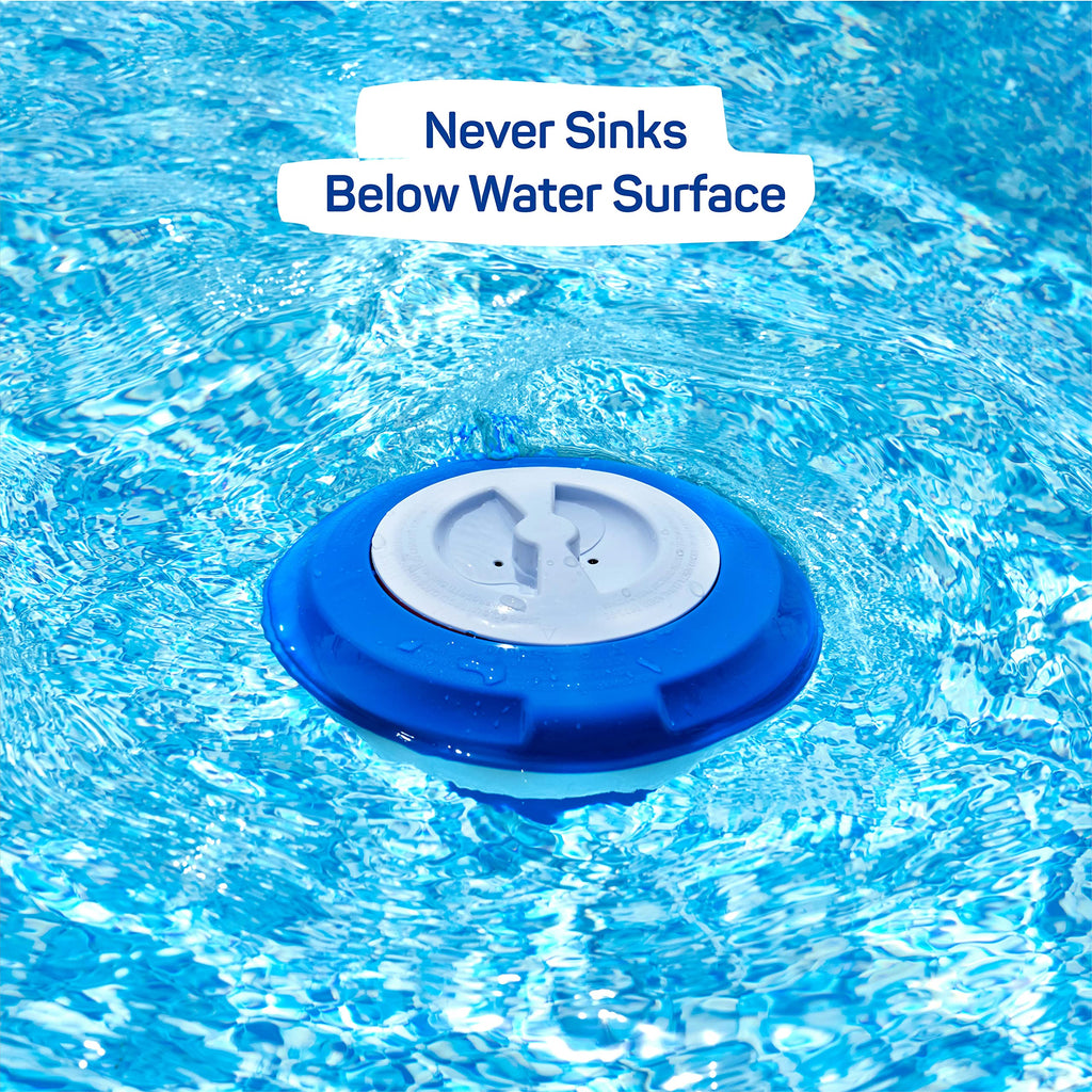 Floating Chlorine Dispenser for Pools with Pop-up Indicator, Fits 1-3-4” Tablets - Pool Chlorine Floater with Adjustable Flow Vents Balanced Chemical Dispenser [4 Tablet Cap] 9" Diameter