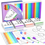 Math Games for Kids - Flash Cards for Kids - Pop it Practice with Addition, Subtraction, Multiplication & Division - Ideal for Math Learning and Skill Building.