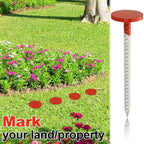 Otoolling 8 Pack 12 Inch Survey Marker Stakes Galvanized Rebar 1.35 lb Heavy Duty Hi Vis Property Line Marker Post for Paver Garden Lawn Landscape Edging Weed Barriers (Orange)