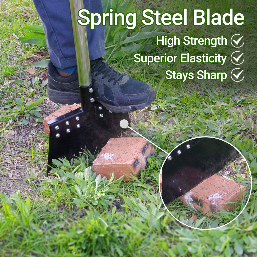 CKLT Weed Scraper 65 Inch Garden Flat Shovel with 11in Spring Steel Blade
