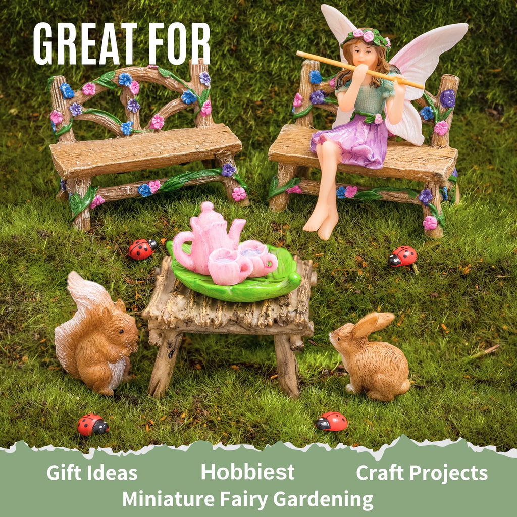 PRETMANNS Fairies for Fairy Garden Accessories Kit, 14 Piece Fairy Set