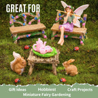 PRETMANNS Fairies for Fairy Garden Accessories Kit, 14 Piece Fairy Set