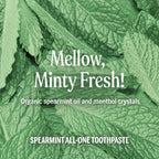 Dr. Bronner’s - All-One Toothpaste Variety Pack - Peppermint & Spearmint, 70% Organic Ingredients, Fluoride-Free, Helps Freshen Breath, Vegan (5oz, 4-Pack)