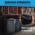 16-25 Gallon Trash Bags – Bulk 520 Count – Medium-Large Black Garbage Bags, One Size Fits 16, 20, 25 Gal Trash Can Liners for Bathroom, Kitchen, Home, Office & Commercial – Tear-Off Roll