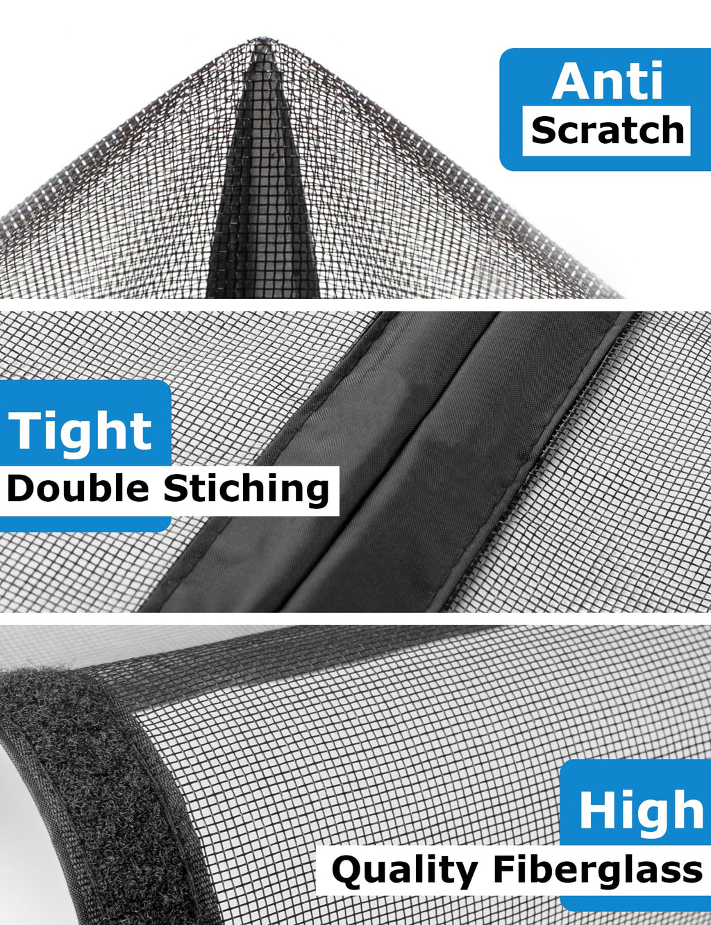 innhom Magnetic Garage Door Screen for 1 Car Garage, 9x7 FT Double Door Magnetic Closure Mesh with 36 Magnets, Fits Door up to 110"x84" Black