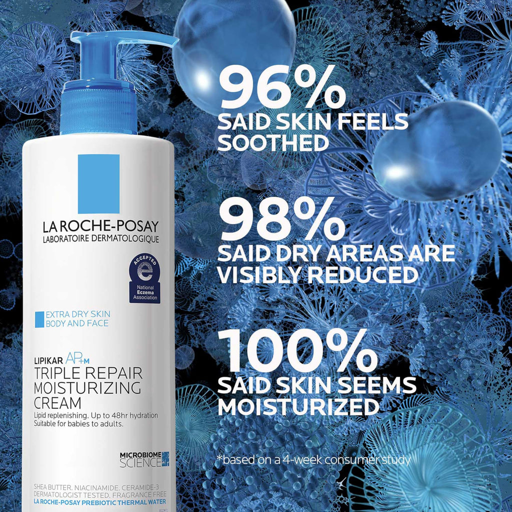 La Roche-Posay Lipikar AP+ Triple Repair Moisturizing Cream, Face & Body Lotion For Dry Skin, Shea Butter & Niacinamide Moisturizer, Gentle Face & Body Cream For Dry, Rough & Sensitive Skin