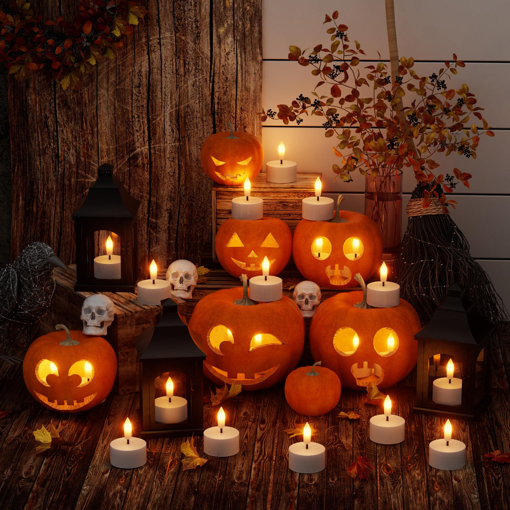 Rechargeable Flameless Tea Lights Candles with Charging Station Remote 6Pcs