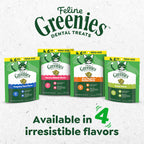 Greenies Feline Natural Crunchy Dental Cat Treats, Salmon Flavor, 21 oz