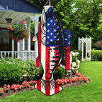 YMYIELD Patriotic USA American Fish Windsock 40 Inch | Durable Outdoor Hanging Decoration, for Yard Garden Patio Deck Boat Dock and More