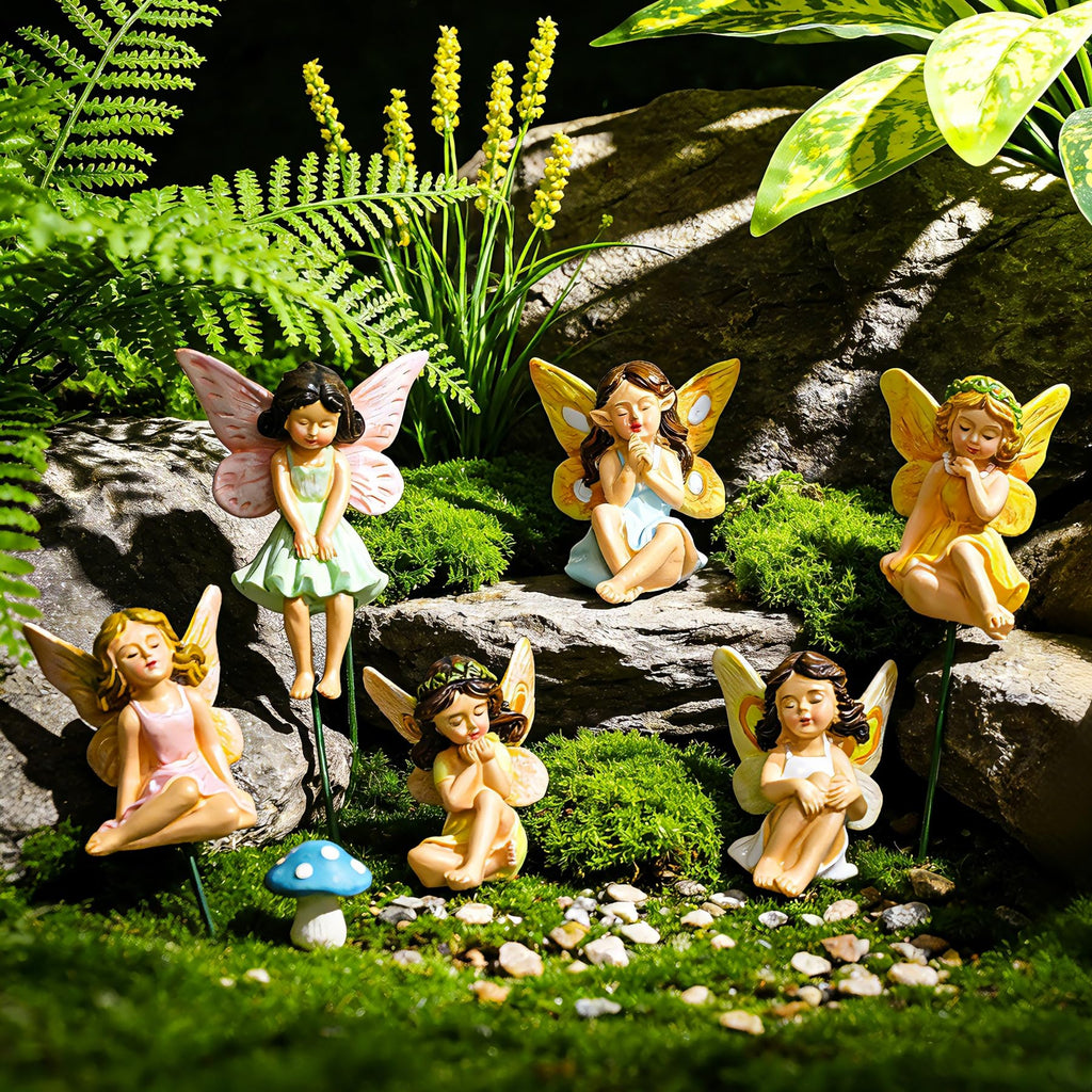 Fairies for Fairy Garden 6Pcs - Mini Garden Fairies Miniature Figurines
