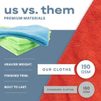 S&T INC. 50 Pack Microfiber Cleaning Cloth, Bulk Towels for Home, Reusable Microfiber Towels for Cars, Cleaning Rags, Assorted, 11.5 Inches x 11.5 Inches, 50 Count