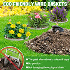 Aulock 5 Gallon Plant Root Protector for Gopher Voles Moles, 6 Pack Stainless Steel Guard Baskets Cages