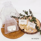 MUSEQVE White Four Leaf Clover Earrings for Women 14K Gold Plated Mother of Pearl Lucky Clover Charm Drop Dangle Huggie Hoop Jewelry Gifts [CVRE-WH-G]