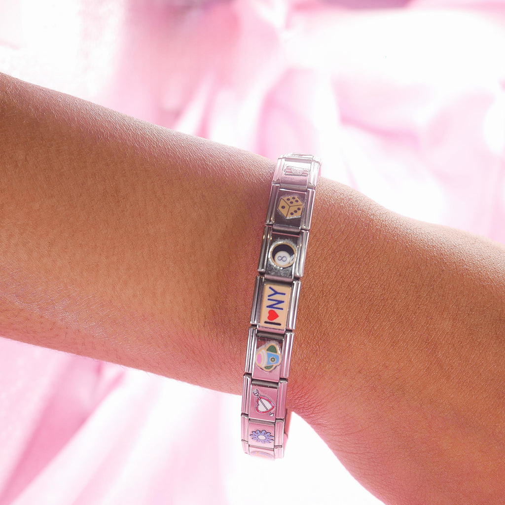 2CUTECHARMZ Complete Italian Charm Bracelets, Multiple Styles (Rebel)