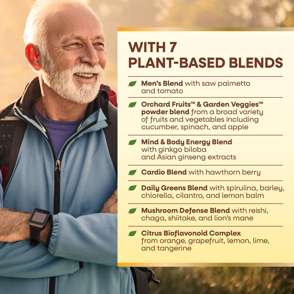 Nature's Way Alive! Men’s 50+ Daily Ultra Multivitamin, High Potency Formula, Supports Healthy Brain, Eyes & Heart*, with Methylated B12, Gluten-Free, 60 Tablets (Packaging May Vary)