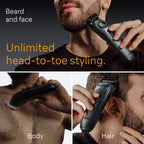 Braun All-in-One Style Kit Series 5 5471, 8-in-1 Trimmer for Men with Beard Trimmer, Body Trimmer for Manscaping, Hair Clippers & More, Ultra-Sharp Blade, 40 Length Settings, Waterproof