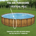 Replacement Vertical Pool Leg/Pole/Bar for Coleman/Bestway Power Steel 22 Ft X 52in and 24ft x 52in Swimming Pool Oval Shaped Pole