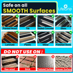 Lifegrip Anti Slip Tape, 3 Inch x 25 Foot Non-Slip Traction Grip Tape for Stairs, Waterproof Stair Treads Grip Non Slip, Non Skid Tape for Steps, Outdoor Black Grip Tape (3" X 25')
