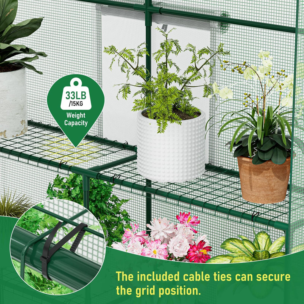 SPECILITE 56×56×78Inch Walk-in Greenhouse for Outdoors Garden Plant, Green