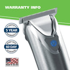 Wahl Stainless Steel Lithium Ion Plus - Beard Trimmer and Shaver for Men | Nose and Ear Hair Trimmer | US Version | Dual Voltage (Needs Plug Adapter) | Model 9864SS