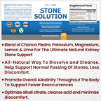 Stone Solution Capsules- Natural Dissolver, Kidney Stone Support & Kidney Cleanser Chanca Piedra Stone Breaker Gallbladder Cleanse, Flush & Stop Recurrence, Stone Relief 60 Servings