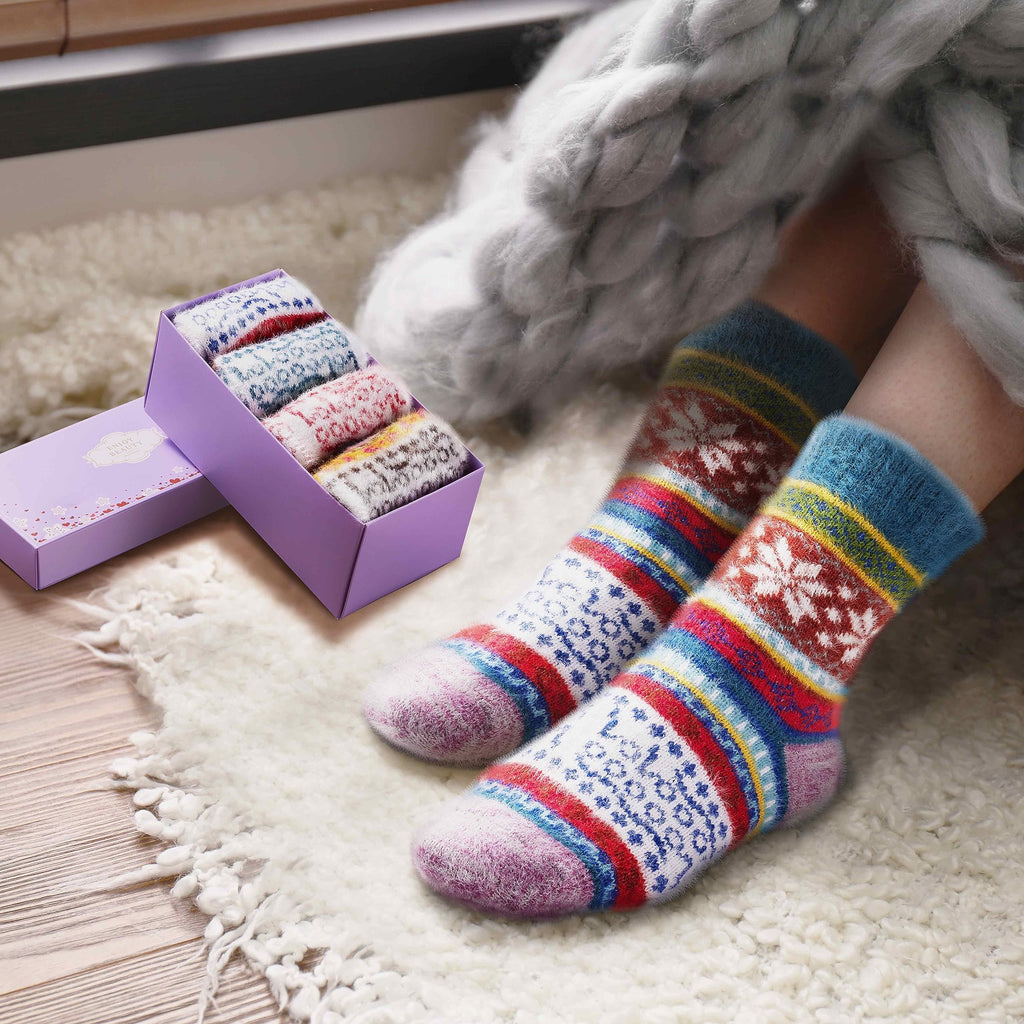 ICEIVY Comfy Fuzzy Warm Winter Cozy Socks Stocking Stuffers Gifts for Women