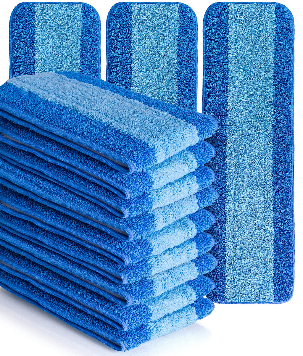 VanDuck Microfiber Cleaning Pads Compatible with Bona Mop (12 Pack) - Microfiber Mop Pads for Hardwood Floor for 18 Inch