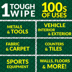 Simple Green Professional Grade Heavy-Duty Cleaning and Degreasing Towels, All-Purpose Cleaning Wipes, 75 count (Pack of 2)