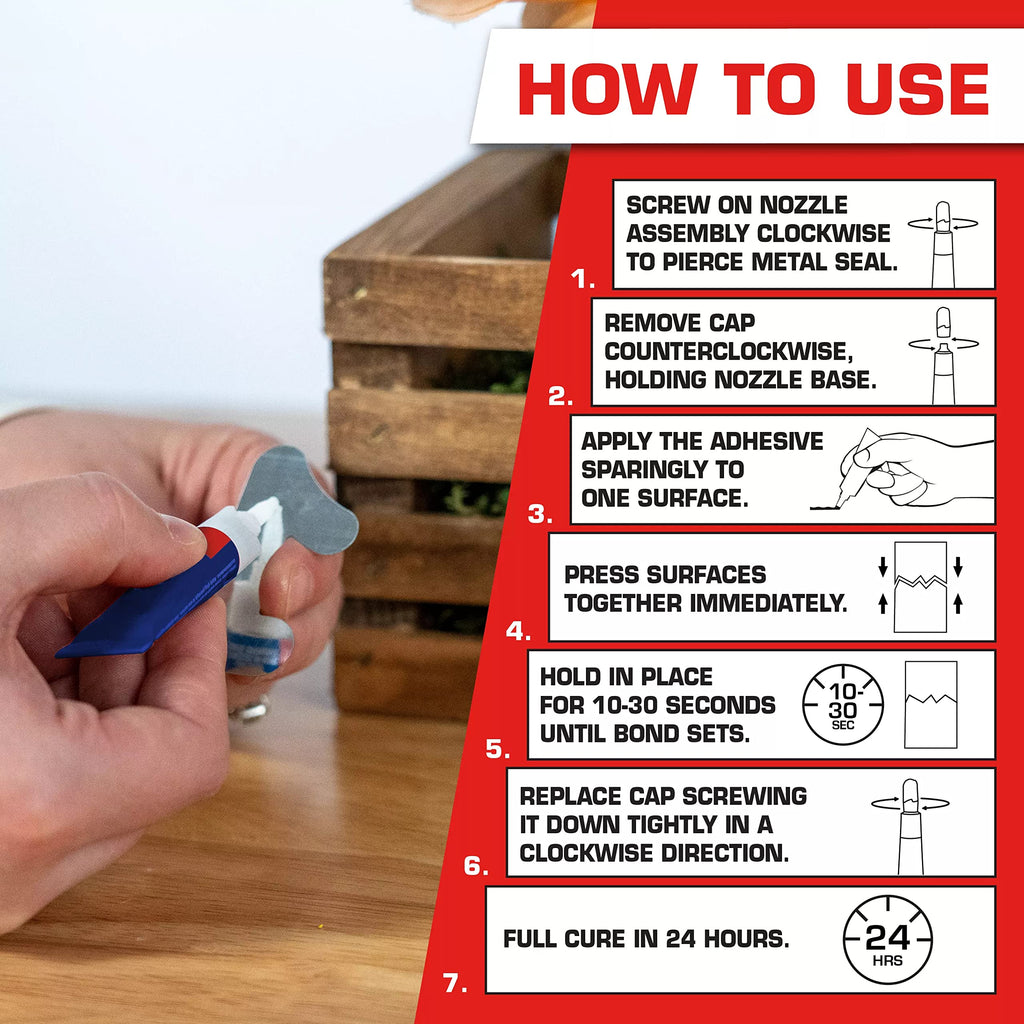 Loctite Super Glue Liquid, 2g Tube (Pack of 12) Instant Adhesive for Plastic, Wood & Metal, Clear Superglue with Precision Nozzle, Quick‑Dry Formula - 24 Tubes Total