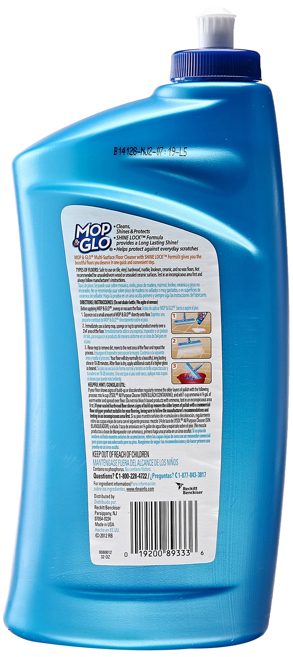 Mop & Glo Multi-Surface Floor Cleaner, 32 oz (Pack of 5)