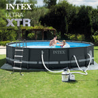 INTEX 26325EH Ultra XTR Deluxe Above Ground Swimming Pool Set: 16ft x 48in – Includes 1500 GPH Cartridge Sand Filter Pump – SuperTough Puncture Resistant – Rust Resistant – Easy to Assemble