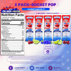 The Loaded Tea Shop Rocket Pop Collagen + Protein Energy Drink Mix, 5ct