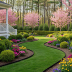Garden Edging, 50FT x 2" Flexible Plastic Landscape Border with 48 Stakes