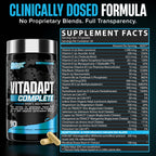 Nutrex Research Vitadapt Complete Sports Multivitamin for Men - 24 Vitamins, KSM-66 Ashwagandha and Minerals for Athletes - Mens Multivitamin (90 Capsules)