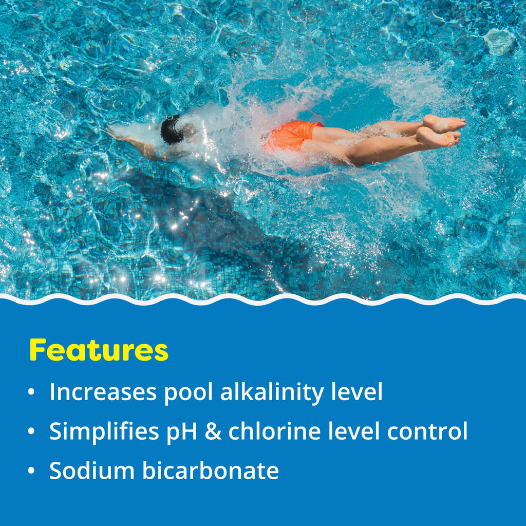 In The Swim Alkalinity Increaser for Swimming Pools - Raises Alkalinity and Balances pH Levels in Your Swimming Pool Water - 100% Sodium Bicarbonate - 10 Pounds