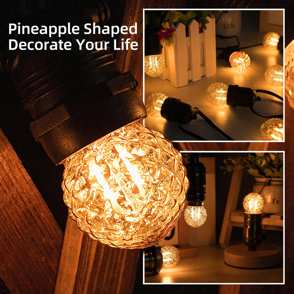 Grensk E26 Low Wattage LED Light Bulbs,1Watt Small Edison Bulbs Equivalent to 10W Amber Light Bulbs,2200K Warm White,80Lumens,15pcs.