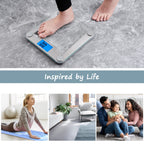 Vitafit Bathroom Scale for Body Weight Accuracy 0.1lb, 400lb,Clear Glass