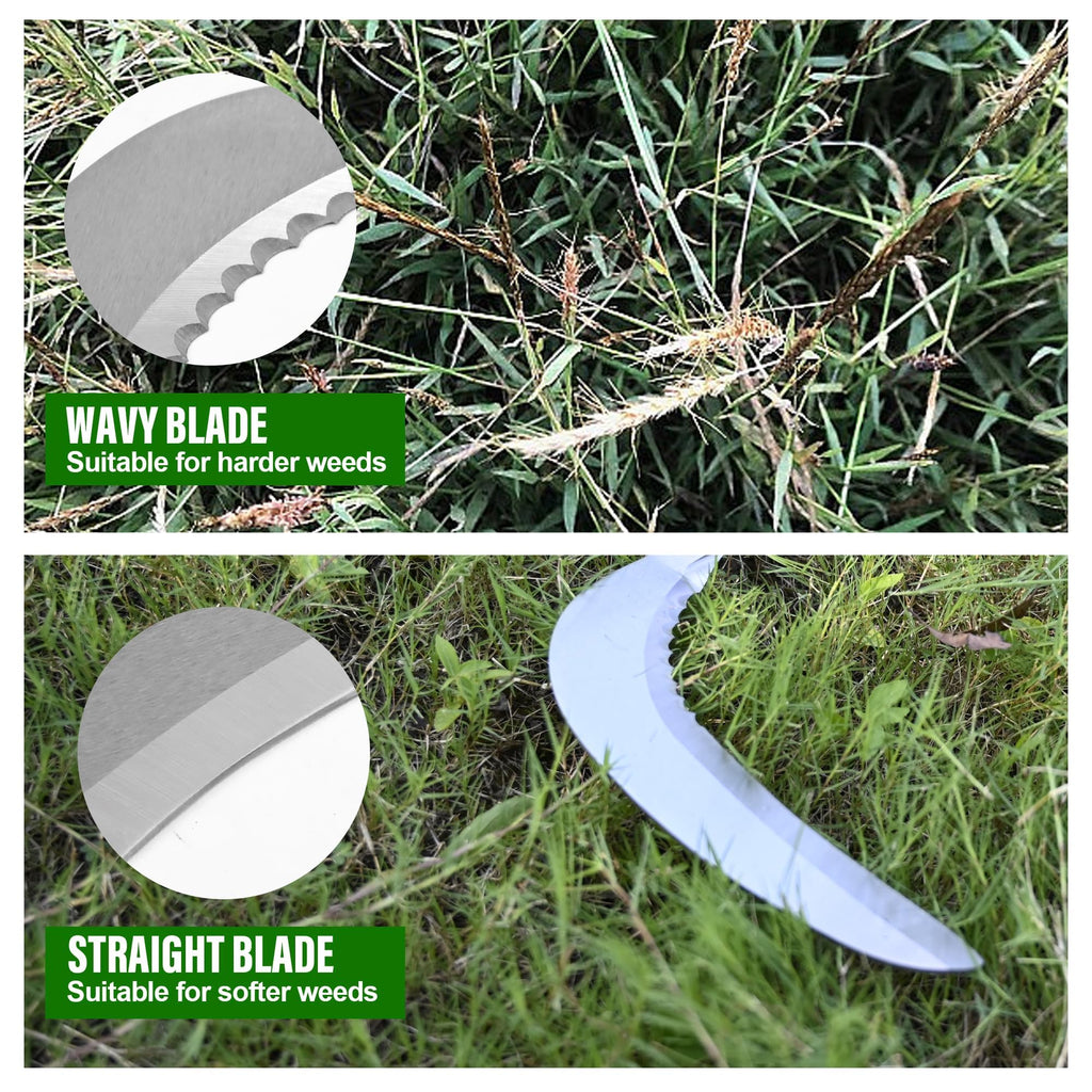 YEELOR Weeding Sickle, 51-Inch Adjustable Long Handle
