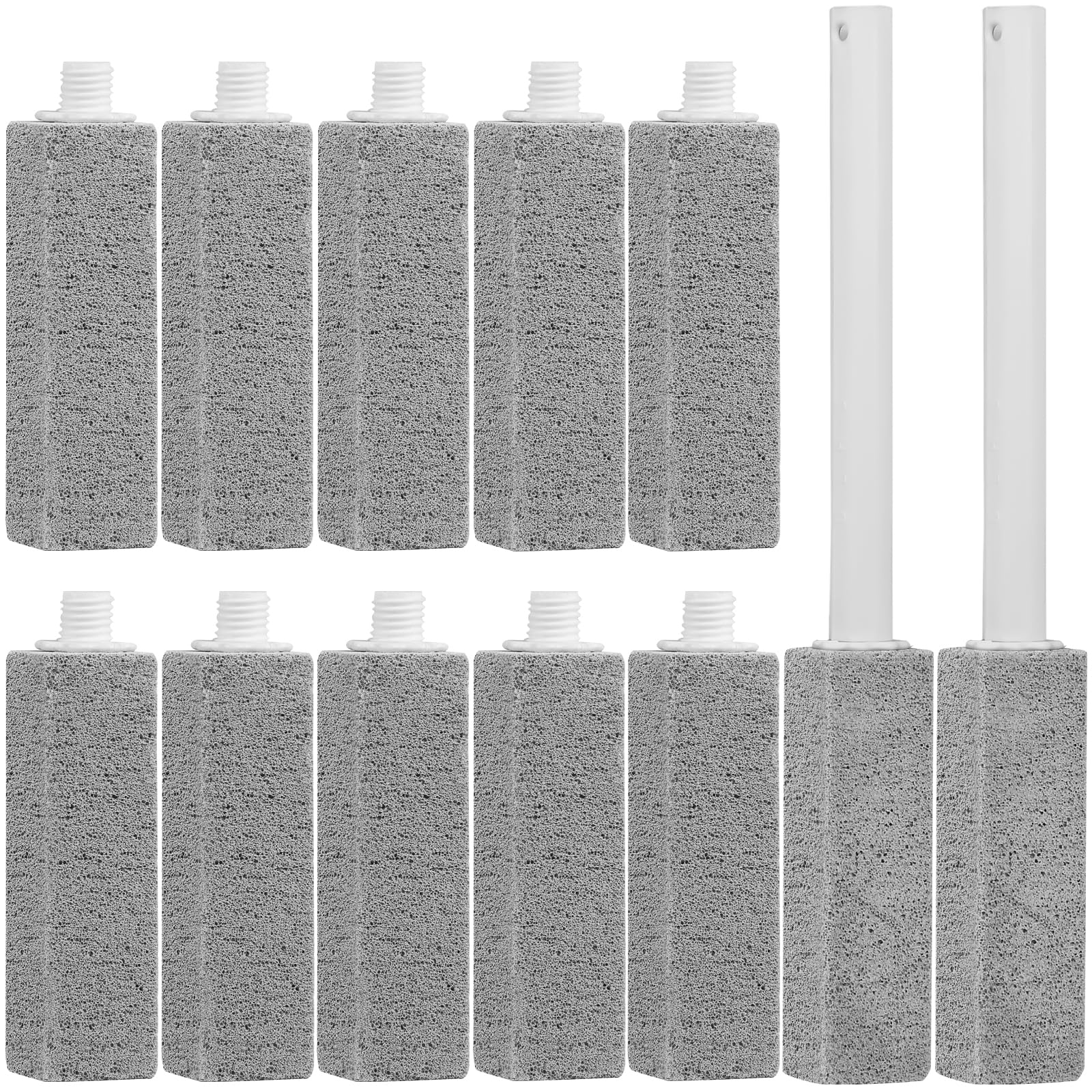 12 Packs Pumice Cleaning Stone with Extra Long Handle, Pumice Stone for Toilet Bowl Clean for Cleaning Toilets, Bathtubs, Grills, Swimming Pools, Sinks