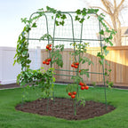HIRALIY Cucumber Trellis for Climbing Plants, 5.25ft Tall, Green