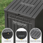GULAIMOAO Package Delivery Box for Outside, Waterproof Outdoor Storage, Black