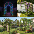 unho 87inch Garden Trellis Arch: for Climbing Plants with Net Metal