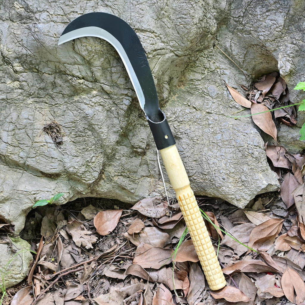 EcoDigilife Billhook Sickle Machete Knife,Clearing Sickle,Manganese Steel Blade Hand held Sickle Tool - Multipurpose Gardening Weeding Grass Sickle and Farming Portable Safety Sickle